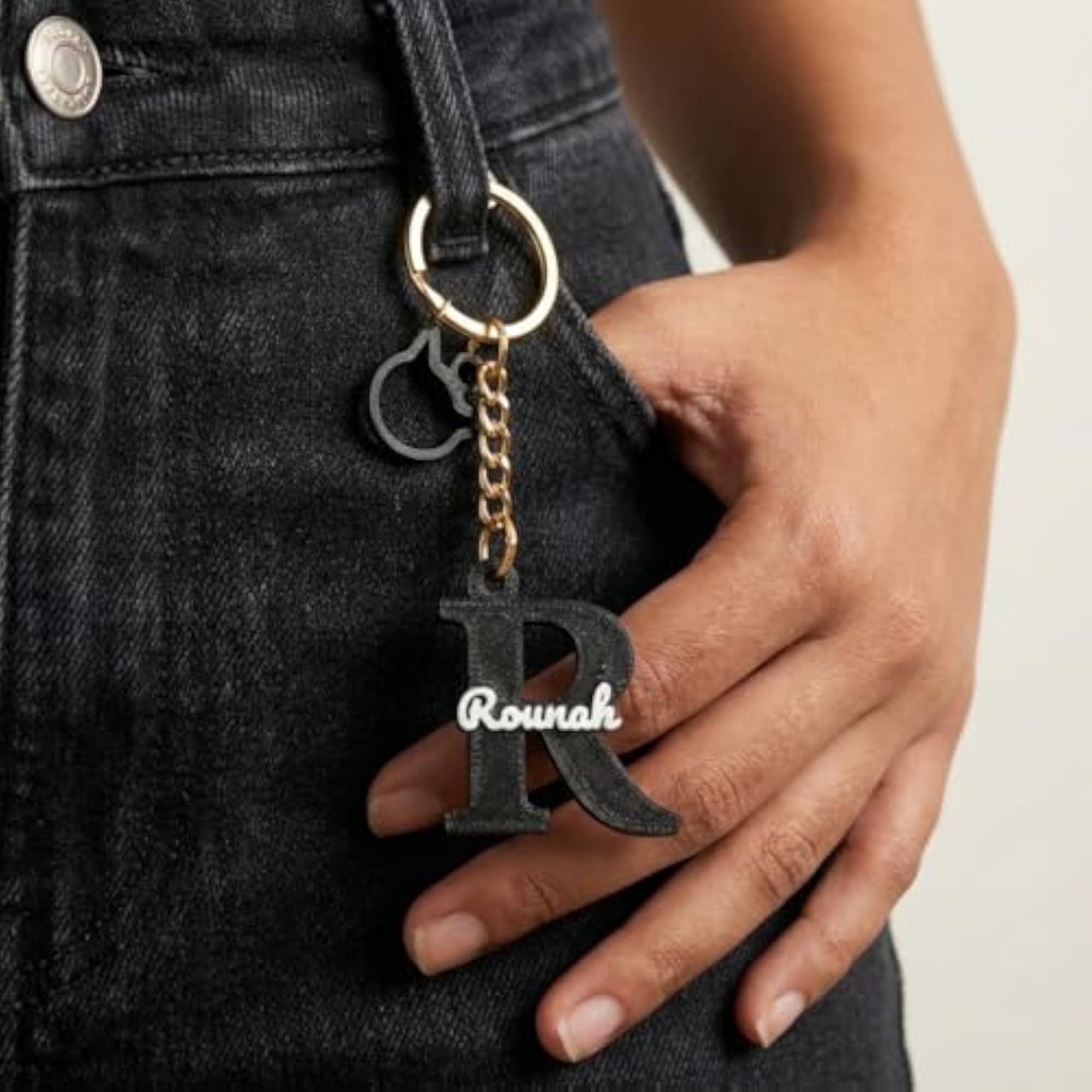 Personalized 3D Printed Initial Keychain, Unique Gift